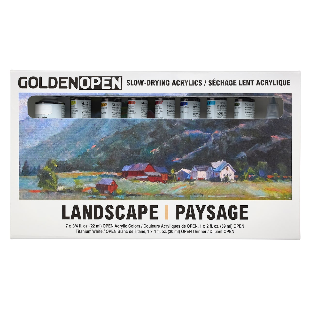 Golden OPEN&#xAE; Slow-Drying Acrylics 8 Color Landscape Set